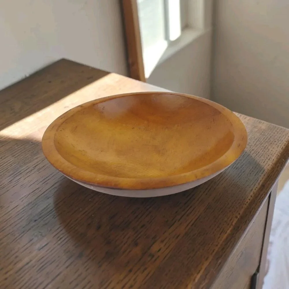 Munising Maple Primative Wood Bowl 9.25 X 8.25